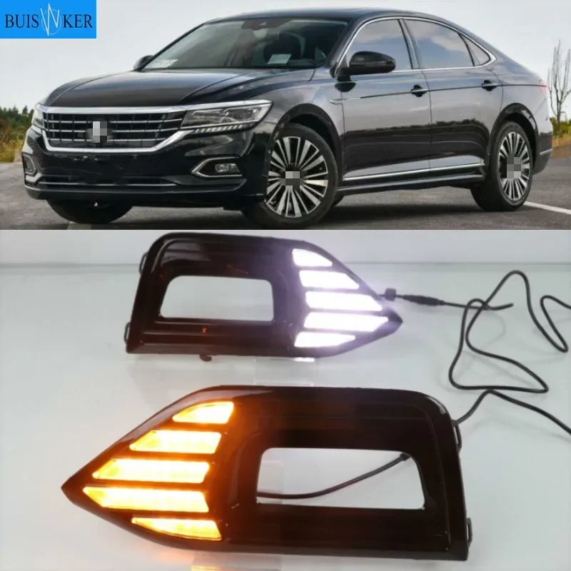 

Светодиодные дневные ходовые огни для Volkswagen VW Passat 2018 2019, противотуманные фары, 2 шт.
