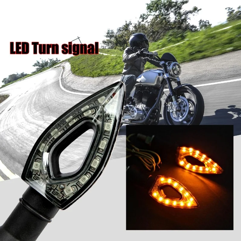 

1Pair Universal Motorcycle 12 LED Turn Signal Indicator Light Motorbike Signal Lamp