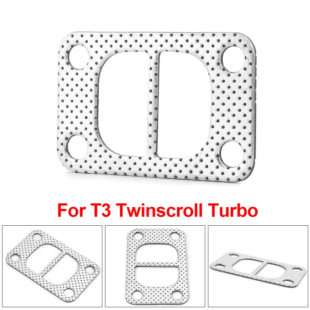 1 Pz T3 Diviso Twinscroll Turbo Flangia Di Ingresso Guarnizione 4 Bulloni Turbo Guarnizione