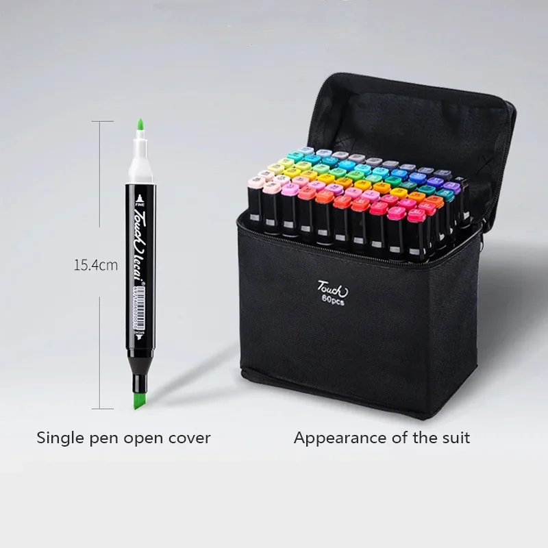 168 Colors Pen Marker Set Dual Head Sketch Markers - 12/24/36/48/72/120  Markers - Aliexpress