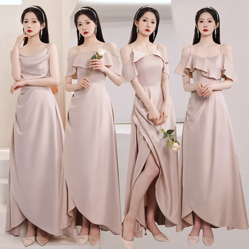 Lillian Fuera Del Hombro Gasa Y Encaje Imperial Vestido Rosa Perlado Tallas Grandes