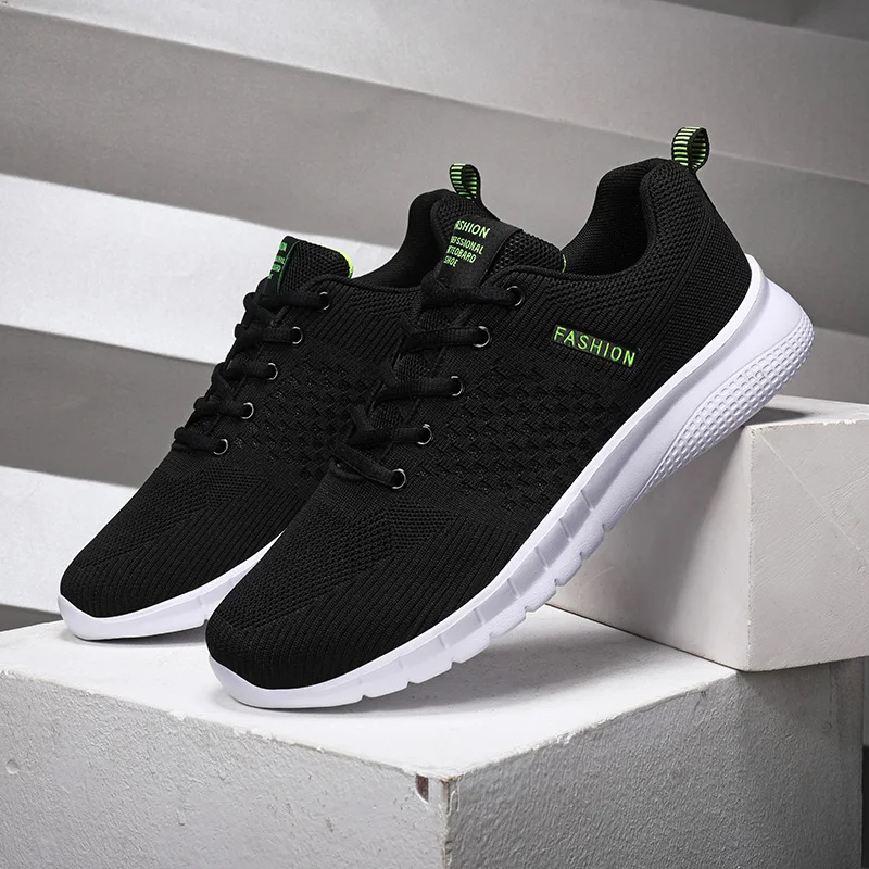 

Men Sports Shoes 2023 Summer Fashion Black Casual Running Shoe Spring Breathable Mesh Sneakers Non-Slip Zapatillas