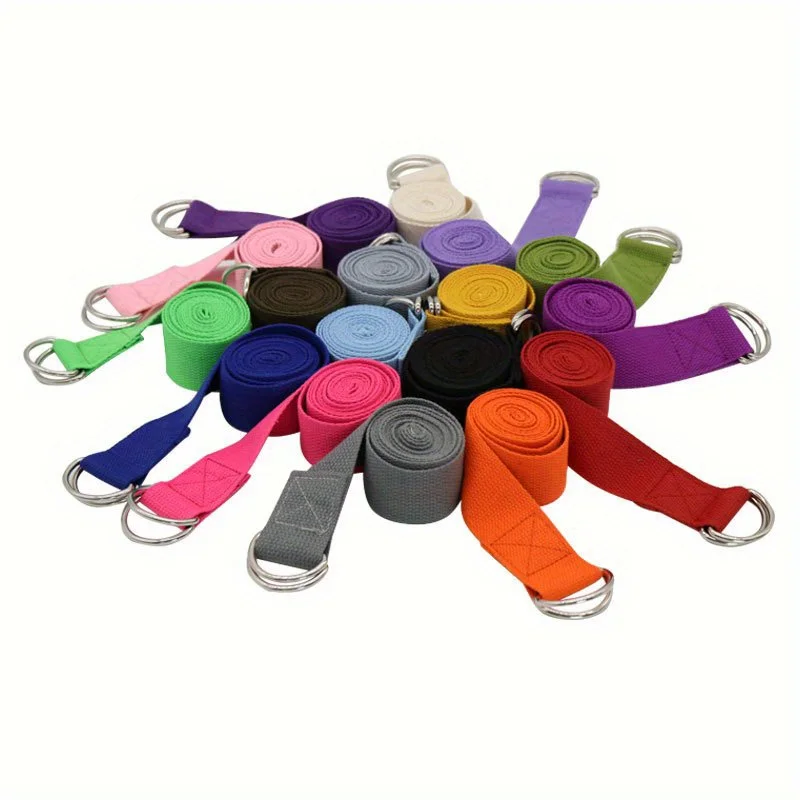 Durable Cotton Yoga Strap Metal D Ring