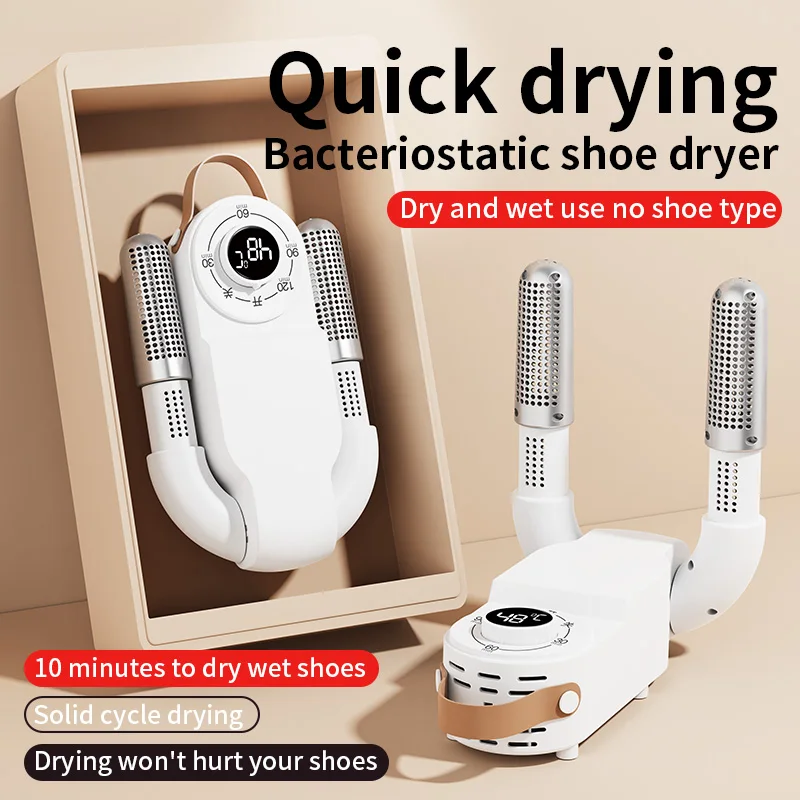 Portable Electric Shoe Dryer UV Deodorizing Sterilizing Shoe Dryer Intelligent Time Dryer Home Quick Drying Shoe Warmer Heater