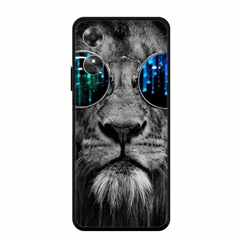 Cool Animal Design Black Edge Silicone Soft Phone Cover Case