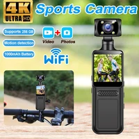 64GB 4K Ultra HD Action Mini Camera 180 Rotatable Vlog Wifi Sports Cam Waterproof Case Helmet Travel Bicycle Driver Recorder - Image 3