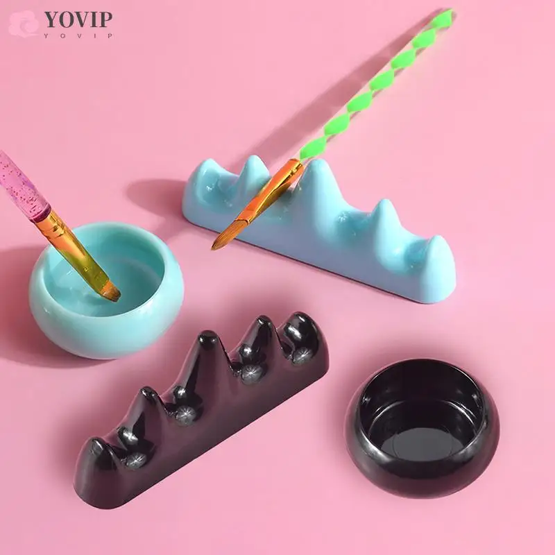 네일 아트 펜 세척 펜 컵 홀더 알코올 네일 세척 컵, 매니큐어 도구, 1 개
