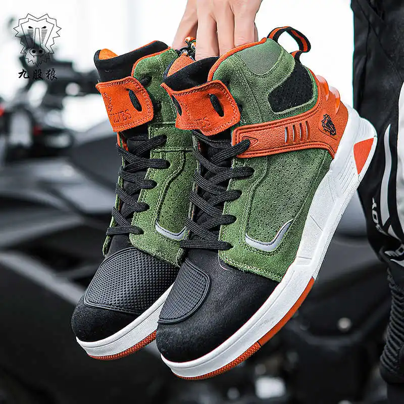36-47 Motorcycle Boots Men Women Motorbike Riding Shoes Breathable Biker Boots Motorboats Motorcycle Shoes Bota