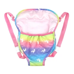 Mini Doll Backpack - Perfect for 18 Inch Dolls and Ideal Birthday Gift (Colorful Doll Bag)