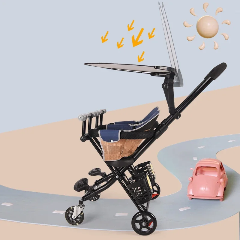 Twin Baby Stroller &ndash; Multifunctional Lightweight Foldable Pram for 6 Months to 6 Years, Versatile Child Walker