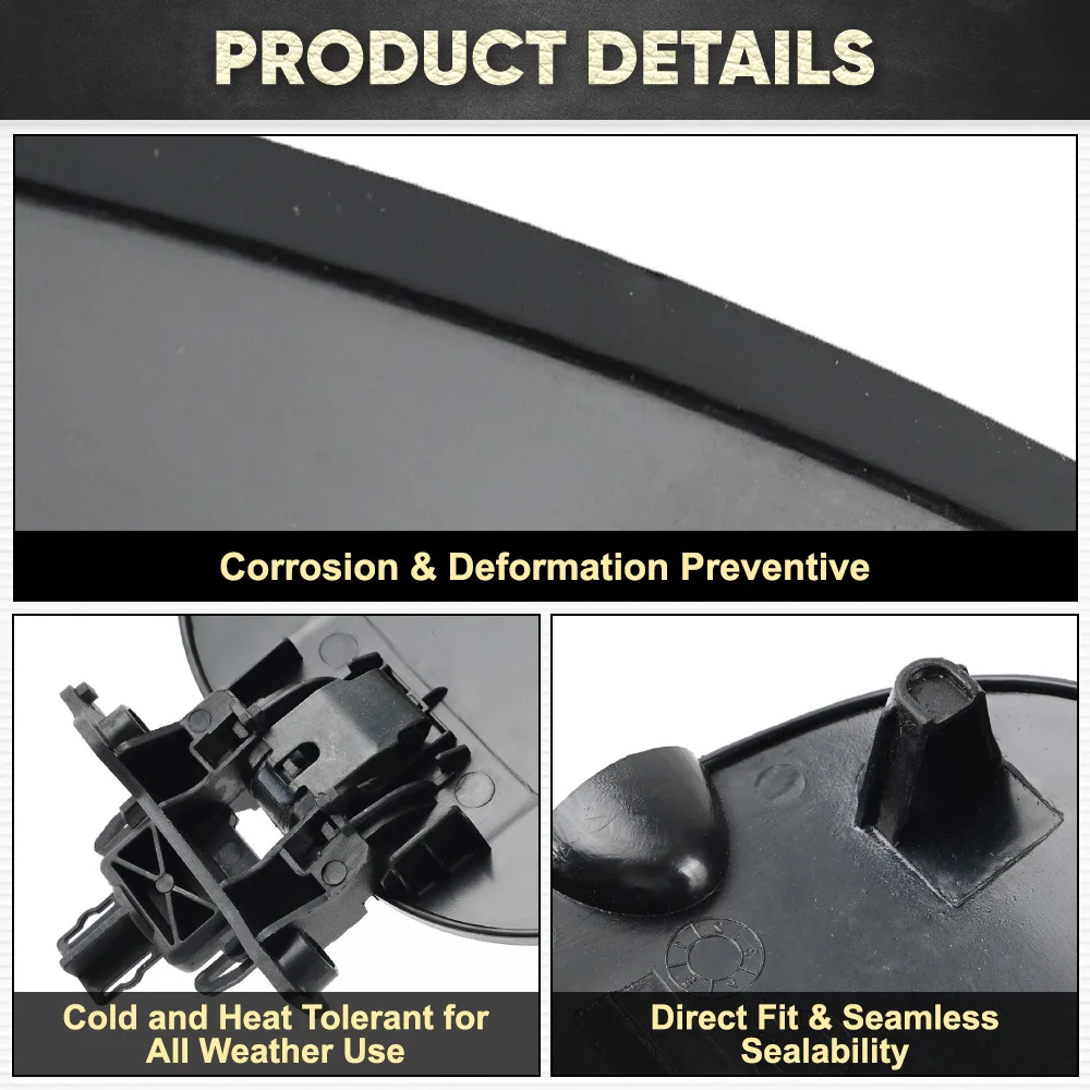 Black Fuel Filler Door Cover Gas Tank Cap Unpainted for Renault Thalia MK1 Clio II 1999-2008 Nissan Platina 2002-2010 7700433127 4