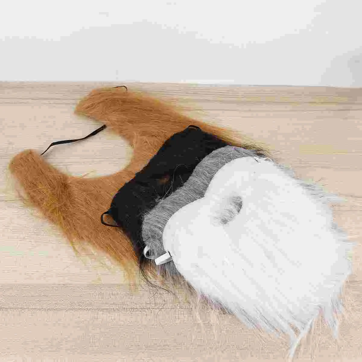 

4 Pcs Fake Mustaches Masquerade Party Decorations Beard Self Adhesive Cosplay Props