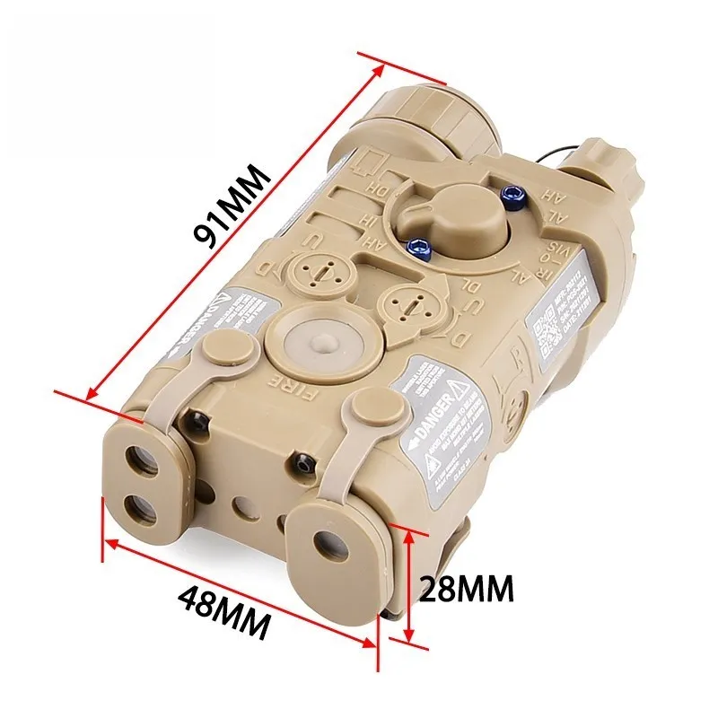 Airsoft Tactical NGAL Laser Dummy 16340 CR123A Battery Case NGAL Battery Box No Function Decorative Hunting Weapon Light