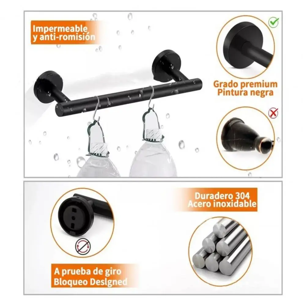 Storage Rack Set Bathroom Towel Rack Modern Design Hand Towel Holder Set with Strong Load-bearing Capacity for Stylish