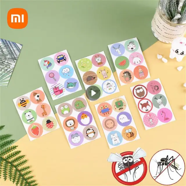 Xiaomi 6Db Növényi Illóolaj Szúnyog Javítás Tiszta Növény Anti-Széria-Taszító Tapasz Matricák Gyerekek Kisgyermek