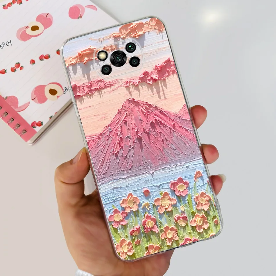 Cute Painted Soft Silicone TPU Bumper Phone Back Cover