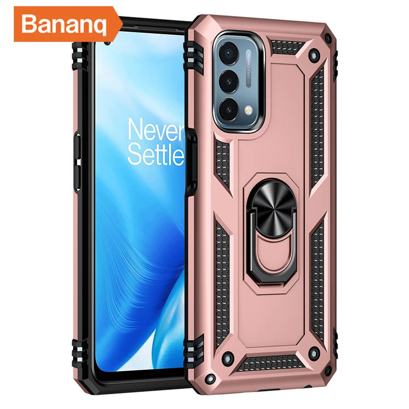 Bananq Shockproof Armor Metal Ring Stand Cover with Magnetic Car Holder