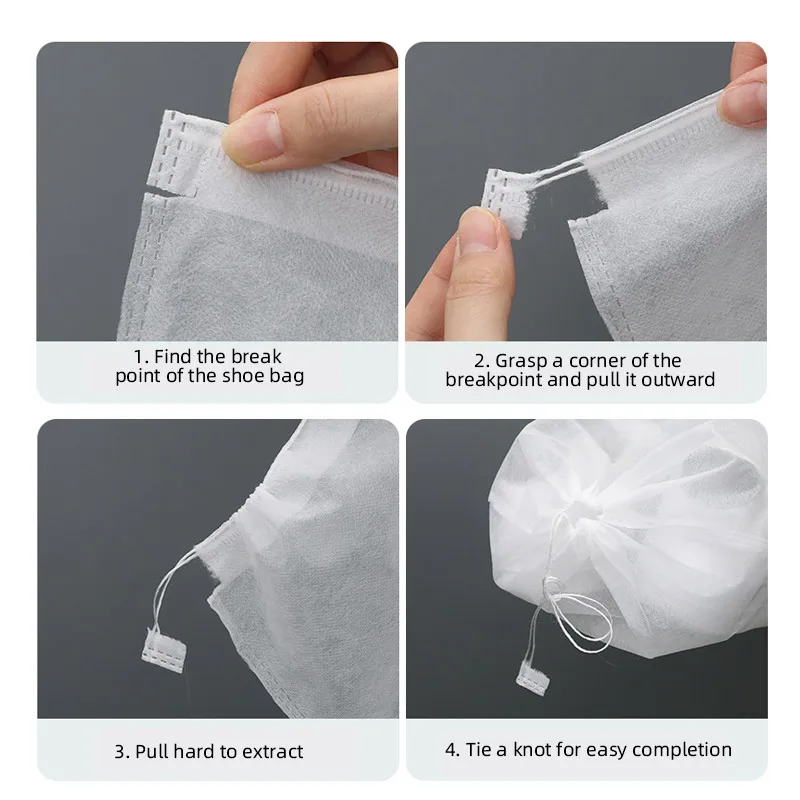 10pcs Shoes Anti-yellow Bag Shoes Storage Bag Waterproof Closet Organizer Non-woven Travel Portable Bag  Dust-proof Shoe Cover