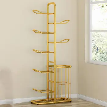 Basketball Storage Rack Vertical Ball Holder Storage Rack Multilayer Metal Sports Ball Storage Stand Garage Organizer For 3