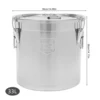 BYMAOCAR 33L Stainless Steel Airtight Canister Kitchen Storage Bucket Dry Food Container 6