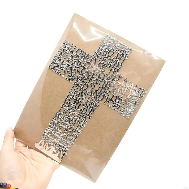 Acrylic Priest Father Scriptures for Cross with Stand Religious Church Standing Crucifix Catholic Prayer Relics Ornament 69HF