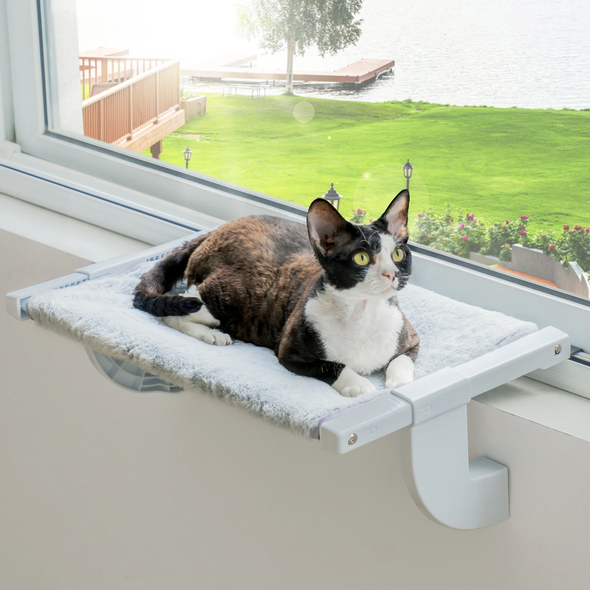 Mewoofun Cat Window Perch Suitable for All Seasons Sturdy Frame mewoofun-cat-window-perch-suitable-for-all-seasons-sturdy-frame