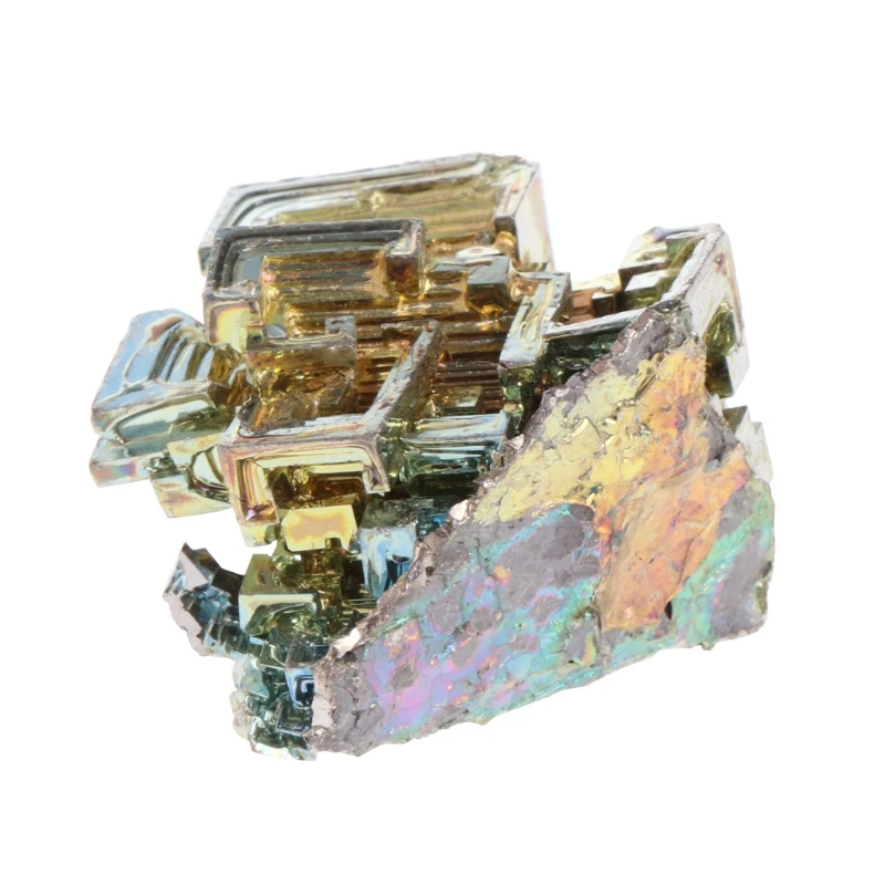 

Rainbow Bismuth Crystal Metal Mineral Colorful Cluster Home Decoration 85WC
