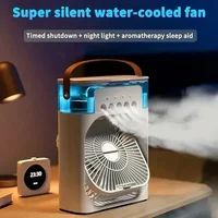 3 In 1 Fan AIr Conditioner Household Small Air Cooler LED Night Light Portable Humidifier Air Adjustment Fan Office Home Fan New 2