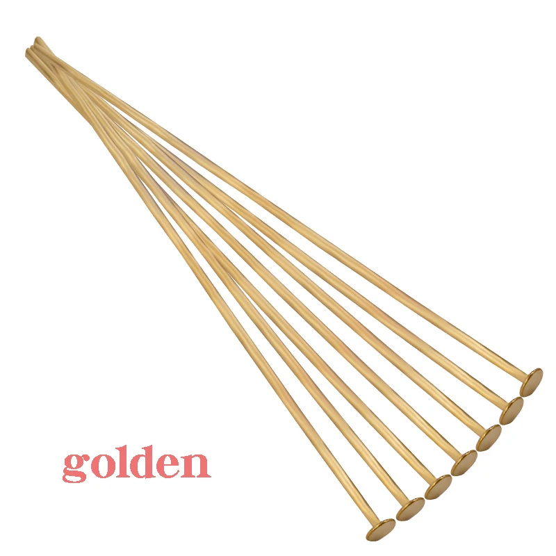 Gold Plated Metal Headpins - Pack of 100 for Jewelry Making and DIY Crafts