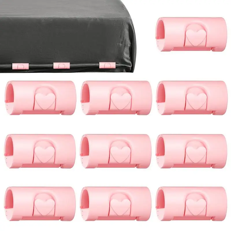 

10PCS/Pack BedSheet Clips Plastic Slip-Resistant Clamp Quilt Bed Cover Grippers Fasteners Mattress Holder For Sheets Home