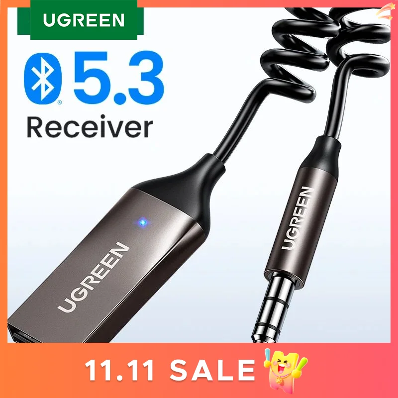UGREEN Adapter Bluetooth 5.3 Aux Bezprzewodowy samochodowy odbiornik Bluetooth USB na gniazdo 3,5 mm Audio Mic Adapter zestawu głośnomówiącego do głośnika samochodowego - AliExpress 44