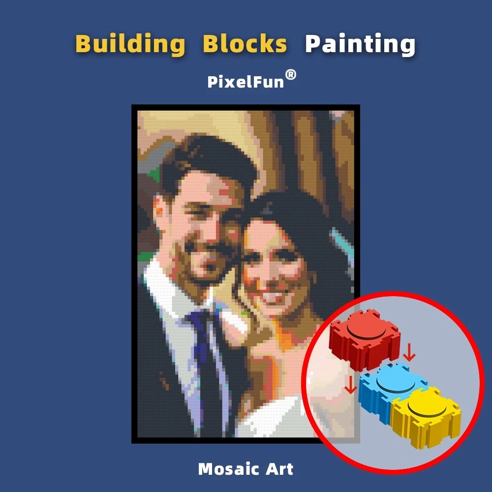 Diy Wedding Create Photo Custom Bridal Home Decoration Building Block Painting Mosaic Pixel Art Romantic Photography Bricks Toys