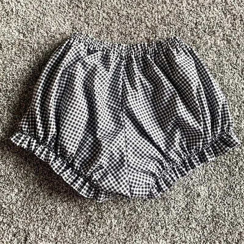 Lamuusaa Shorts y2k Women Clothes Casual Ruffle Trim/Plaid/Solid Color/Duck Print Elastic Waist Pajama Hot Pants 2000s Clothing