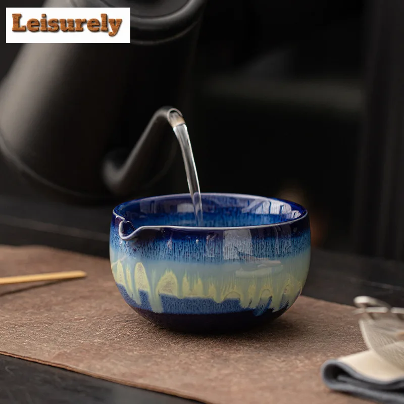 Kiln Change Starry Sky Flowing Galze Tea Set Complete Set Japanese Matcha Whisk Set Kit Home Tea-making Tools Kitchen Supplies