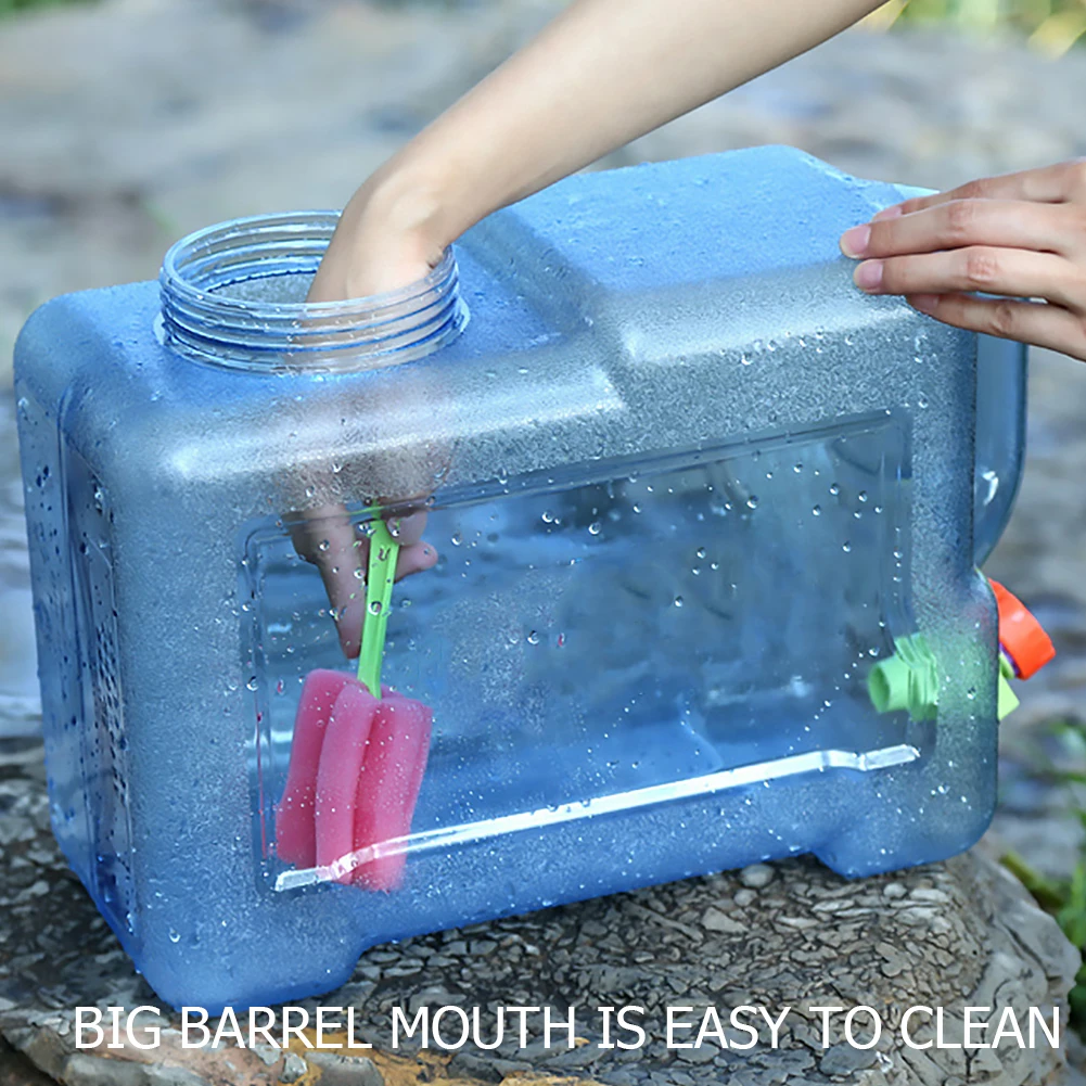 5L Water Carrier Canister Water Container with Faucet Portable Water Can Bucket Beverage Food Grade Outdoor Water Container