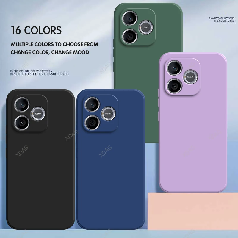 Elegant Liquid Silicone Candy Square Phone Case - Luxury Original Bumper Cover