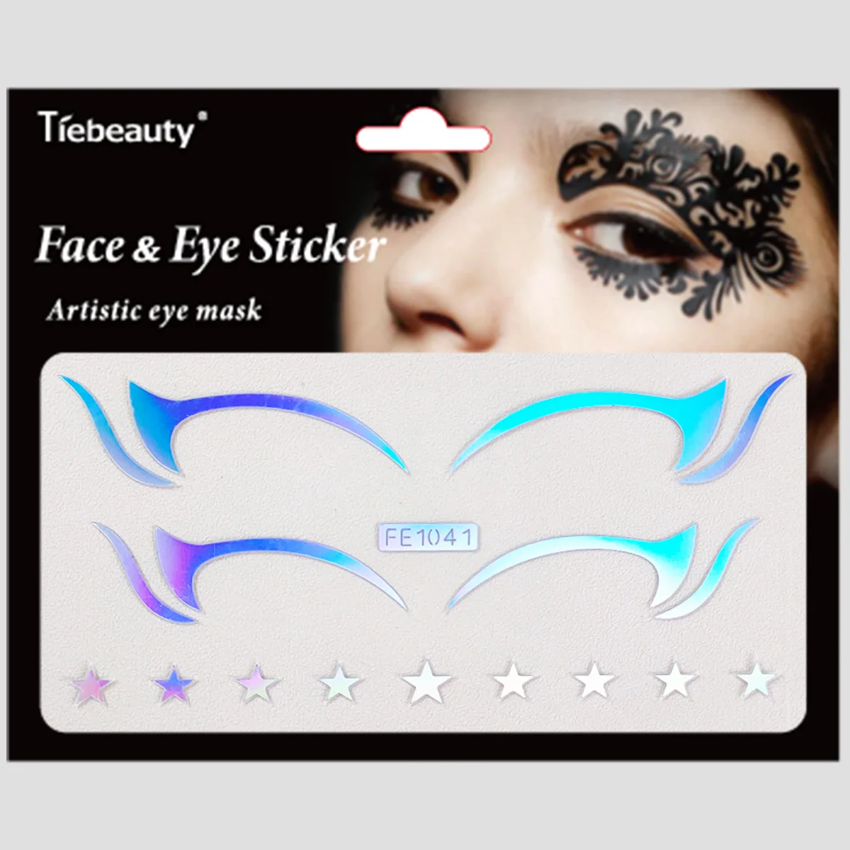 Laser Face Stickers Art Tattoo Sticker Waterproof Temporary Tattoo Face Lace Makeup Sticker Eye Decal Glitter