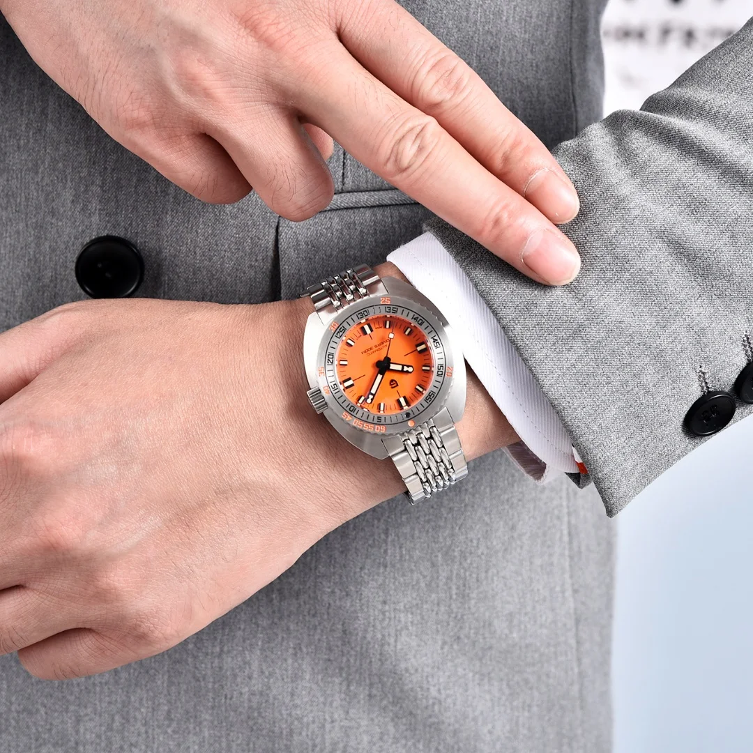 New PAGANI DESIGN Men's Divers Automatic Mechanical Watches NH38 Sapphire Stainless Steel 300m Waterproof AR Watch for Men