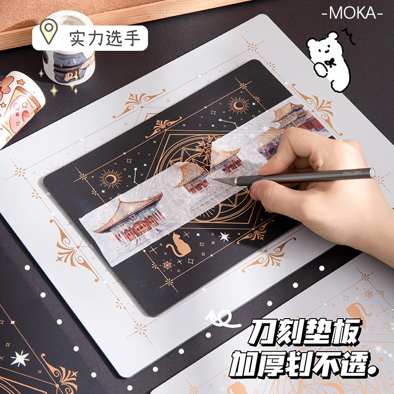 A4 A5 PVC 커팅 매트 작업대 패치 워크 컷 패드 바느질 매뉴얼 DIY 칼 조각 가죽 커팅 보드 단일 측면 밑받침
