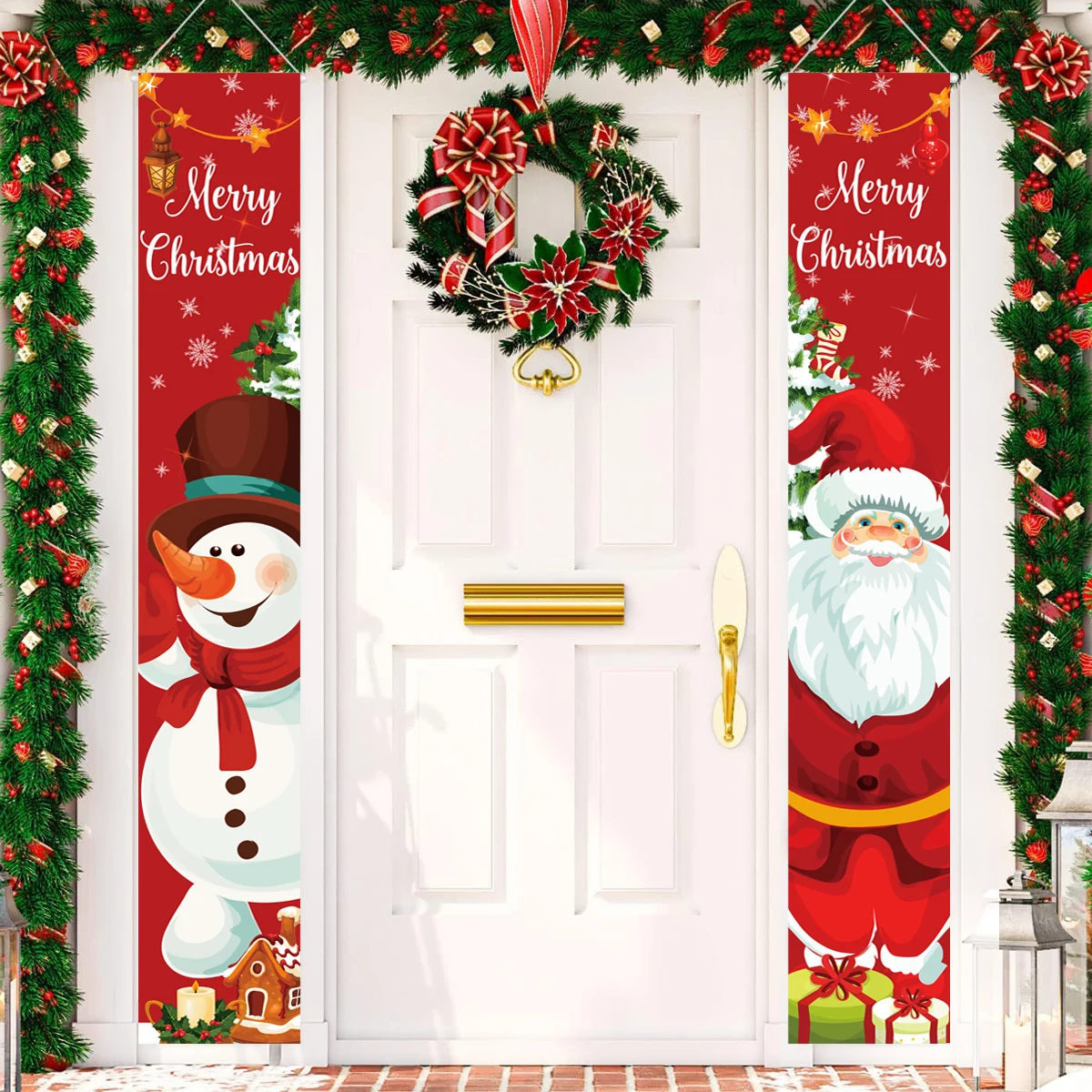 

Christmas Door Banner Merry Christmas Decorations 2023 Christmas Hanging Ornaments Natal Navidad Xmas Gifts Happy New Year 2024