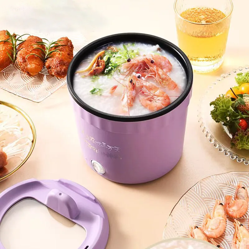 Mini Electric Cooking Pot Multifunctional Rice Cooker Hot Pot Instant Noodles Porridge Omelette Quick Food Frying Pan 220V electric cooking pot