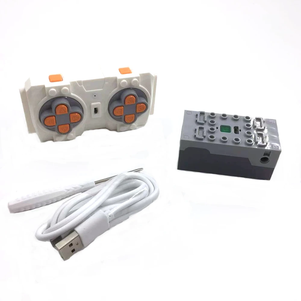 Mould King Moduli alimentati M0019 6.0, tra cui telecomando ricaricabile e scatola batteria, 6 accessori di aggiornamento della porta di uscita di potenza (controllo app/programmabile