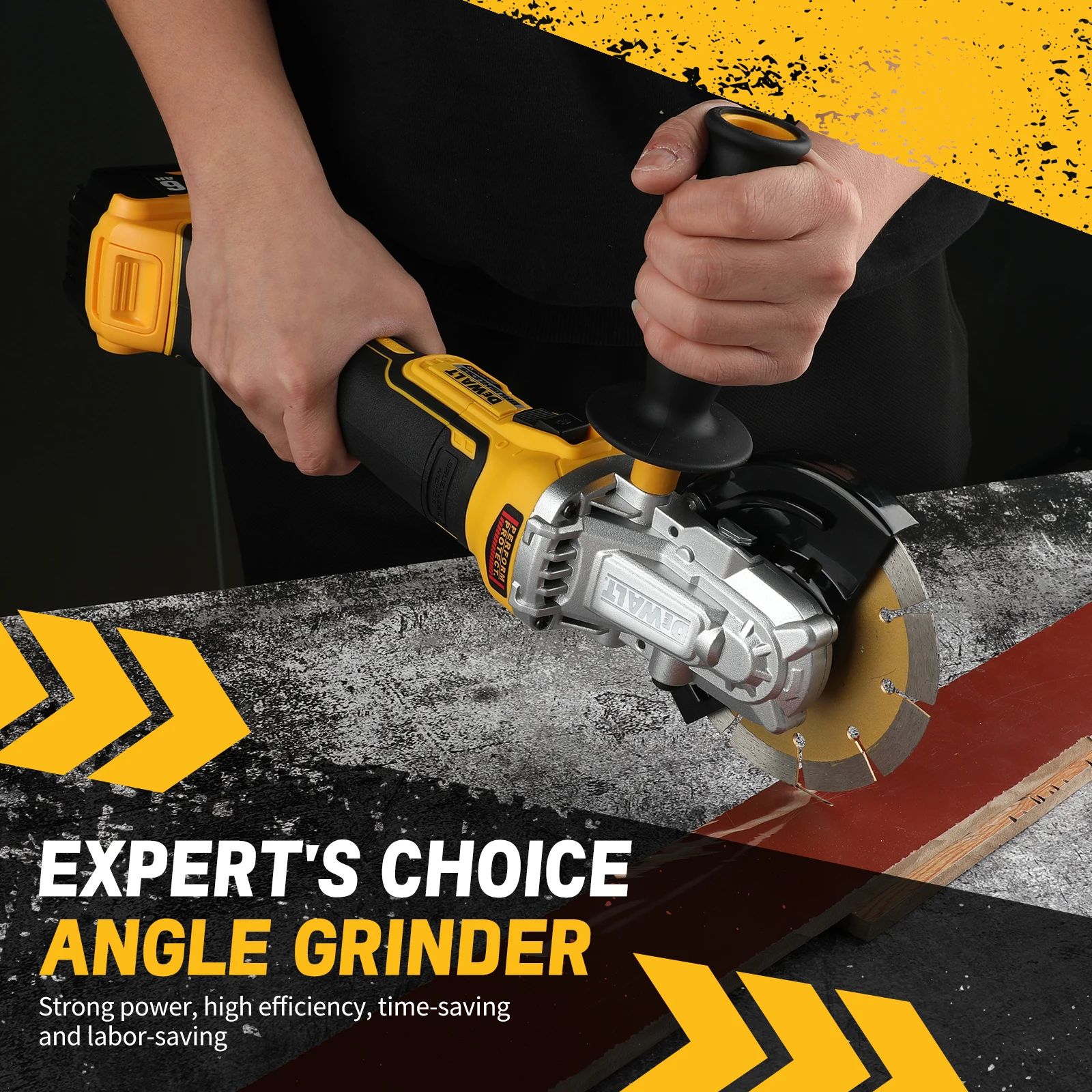 Electric Angle Grinder DEWALT 20V Brushless Electric Angle Grinder DCG405FN 125mm M14 Polisher Cutting Machine Cordless Impact Rechargeable Power Tool