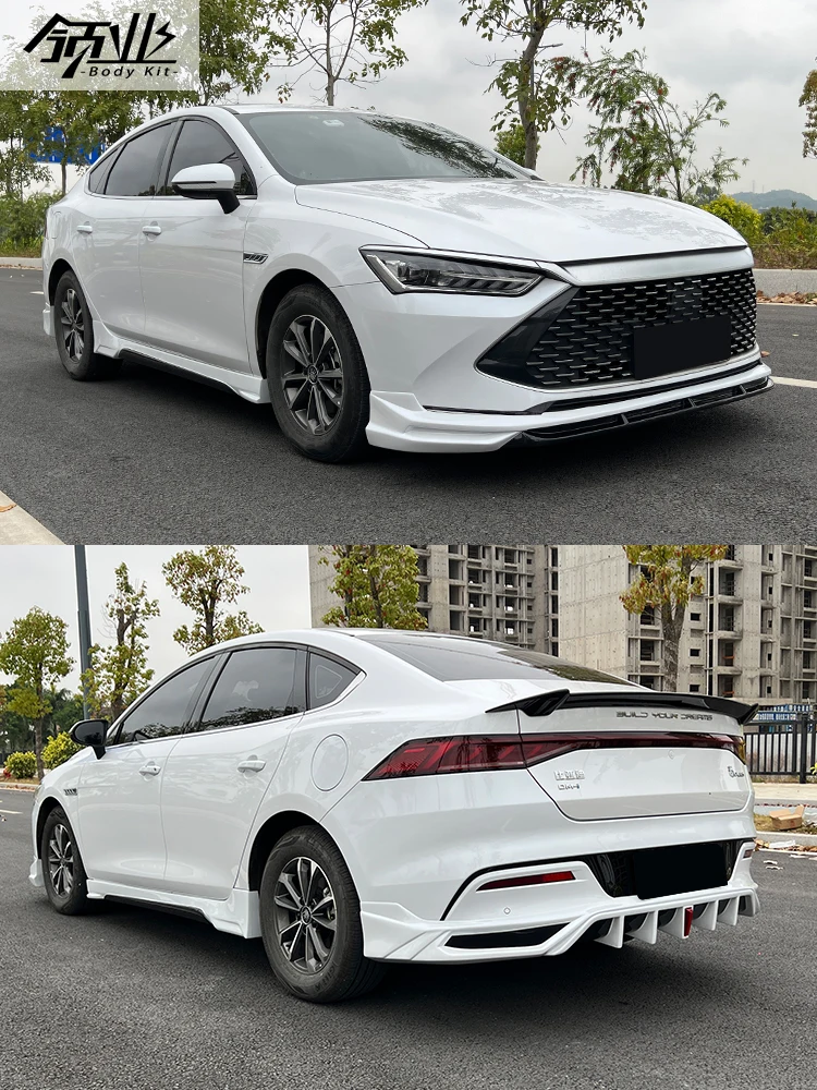

BYD Qin Plus Dmi/EV modified sports version with lights, small surround, front and rear lip side skirts, tail wings