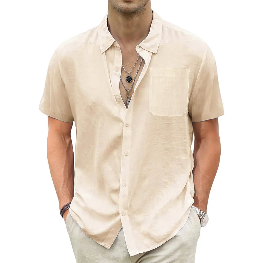 Men-s-Cotton-Linen-Short-Sleeve-Shirts-Casual-Lightweight-Hawaiian ...
