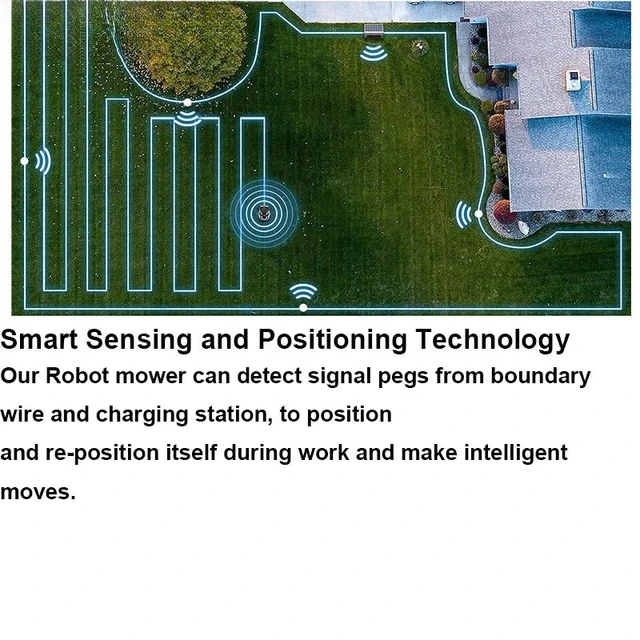Automatic intelligent lawn mower Home garden lawn mower Ultrasonic outdoor high-efficiency lawn mowing robot 5