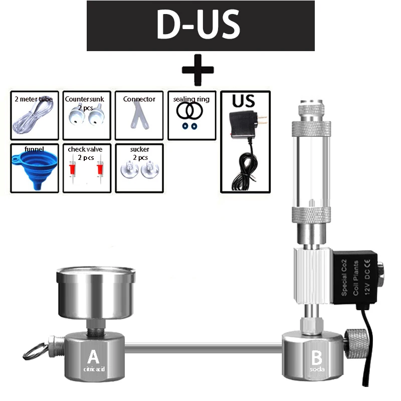 Aquarium DIY CO2 generator System kit CO2 generator bubble Counter Diffuser with Solenoid Valve For Aquatic Plant growth upplies fish tank decorations Aquariums & Tanks