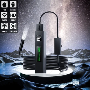 5.5/8mm 1200P Endoscopic Wifi Camera Endoscope For Android Iphone IOS Mobile Smartphone Car Inspection Tools Single Dual Lens 1