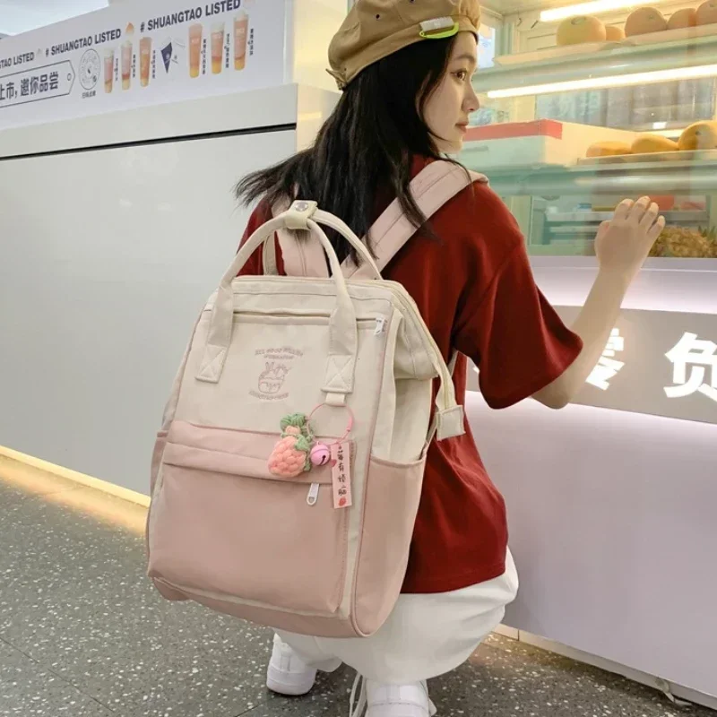 Large-capacity Junior High School Student Schoolbag Color Matching Simple Waterproof Backpack Leisure Travel Storage Bag рюкзак