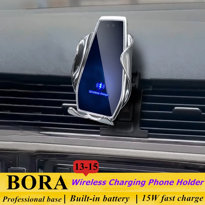 

For VW Volkswagen Bora 2013-2015 Car Phone Holder 15W Qi Wireless Car Charger Stand for iPhone Xiaomi Samsung Huawei Universal